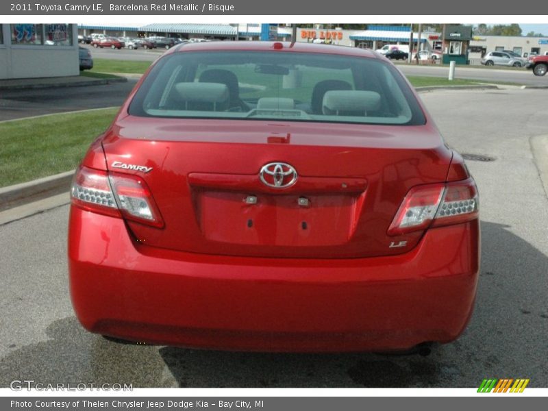 Barcelona Red Metallic / Bisque 2011 Toyota Camry LE