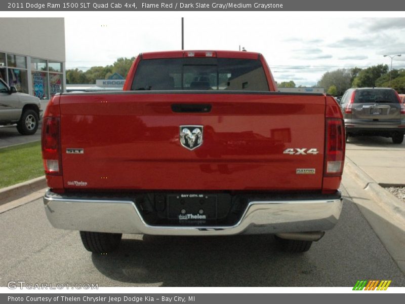 Flame Red / Dark Slate Gray/Medium Graystone 2011 Dodge Ram 1500 SLT Quad Cab 4x4