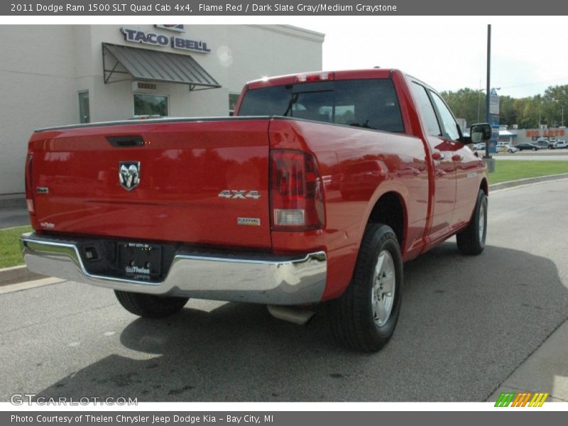 Flame Red / Dark Slate Gray/Medium Graystone 2011 Dodge Ram 1500 SLT Quad Cab 4x4