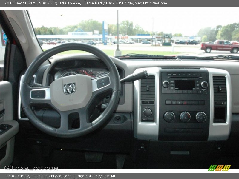 Flame Red / Dark Slate Gray/Medium Graystone 2011 Dodge Ram 1500 SLT Quad Cab 4x4