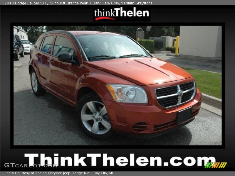 Sunburst Orange Pearl / Dark Slate Gray/Medium Graystone 2010 Dodge Caliber SXT