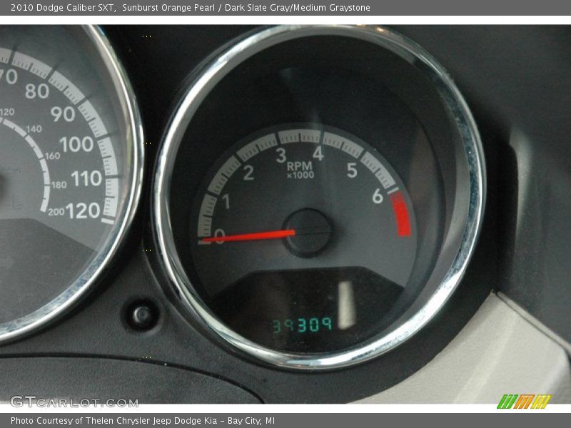 Sunburst Orange Pearl / Dark Slate Gray/Medium Graystone 2010 Dodge Caliber SXT