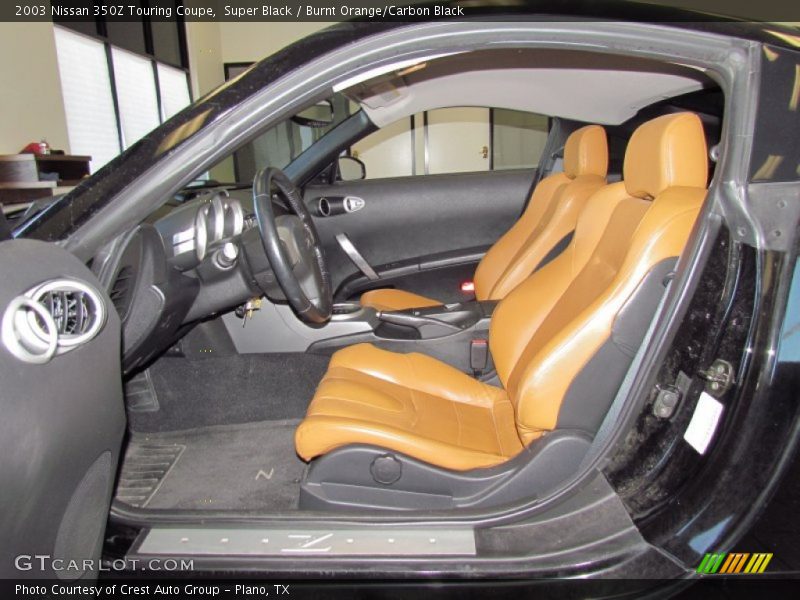 Super Black / Burnt Orange/Carbon Black 2003 Nissan 350Z Touring Coupe