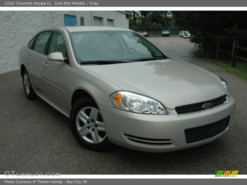 Gold Mist Metallic / Gray 2009 Chevrolet Impala LS