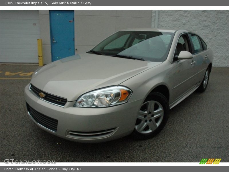 Gold Mist Metallic / Gray 2009 Chevrolet Impala LS