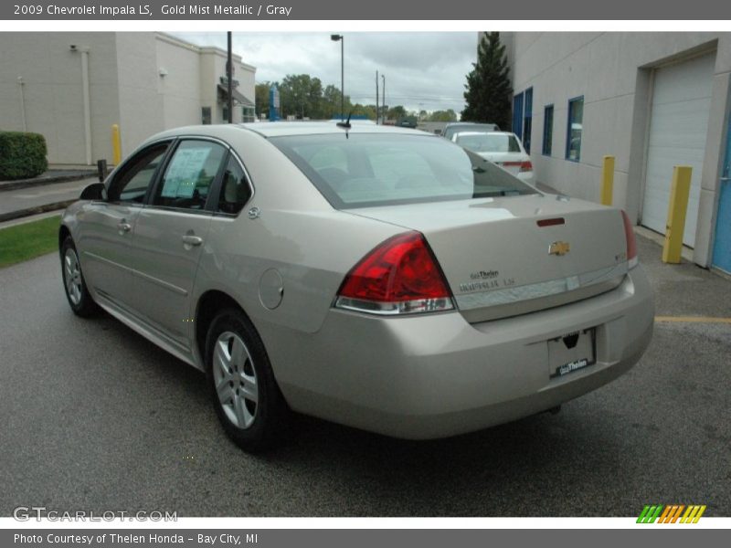Gold Mist Metallic / Gray 2009 Chevrolet Impala LS