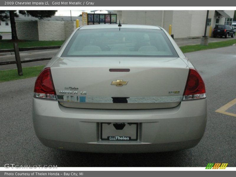 Gold Mist Metallic / Gray 2009 Chevrolet Impala LS