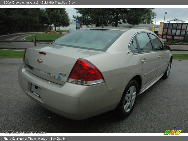 Gold Mist Metallic / Gray 2009 Chevrolet Impala LS