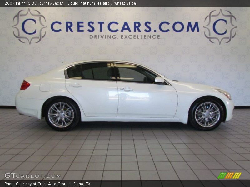 Liquid Platinum Metallic / Wheat Beige 2007 Infiniti G 35 Journey Sedan