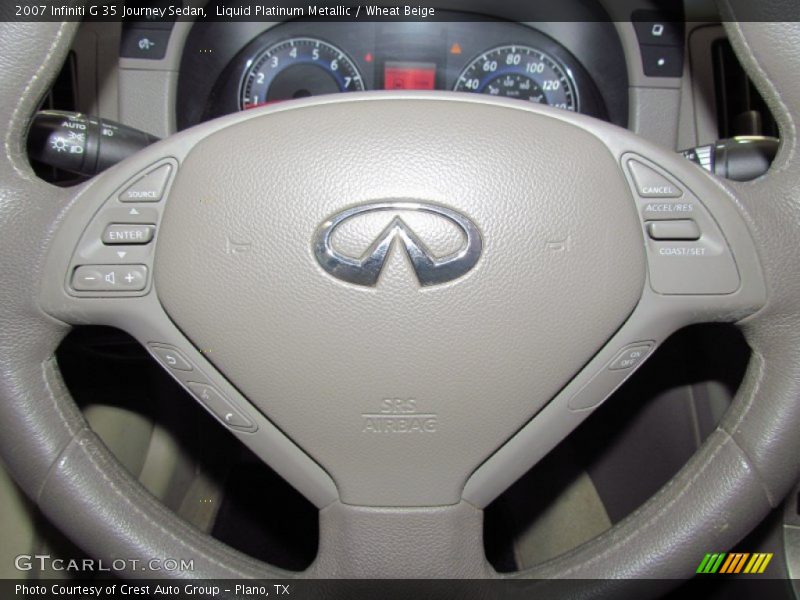 Liquid Platinum Metallic / Wheat Beige 2007 Infiniti G 35 Journey Sedan