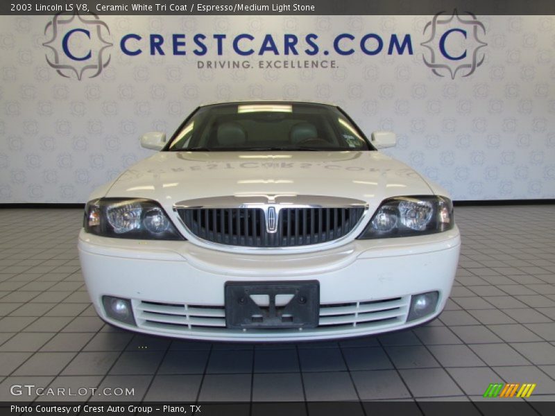 Ceramic White Tri Coat / Espresso/Medium Light Stone 2003 Lincoln LS V8