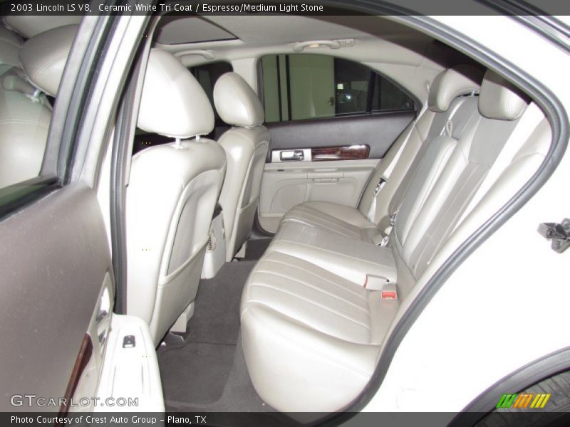 Ceramic White Tri Coat / Espresso/Medium Light Stone 2003 Lincoln LS V8