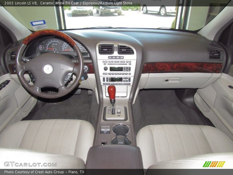 Ceramic White Tri Coat / Espresso/Medium Light Stone 2003 Lincoln LS V8