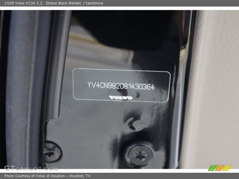 Ember Black Metallic / Sandstone 2008 Volvo XC90 3.2