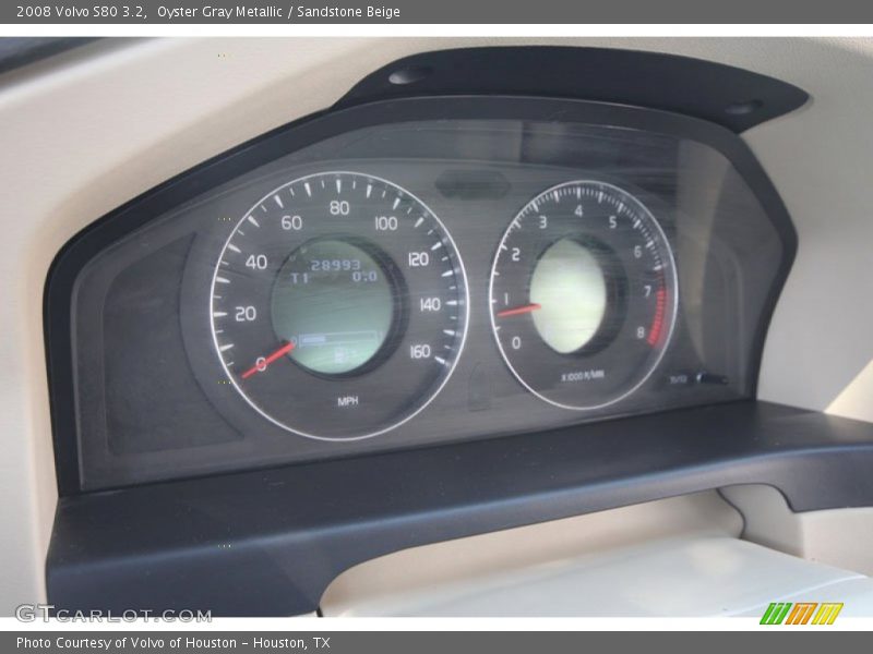 Oyster Gray Metallic / Sandstone Beige 2008 Volvo S80 3.2