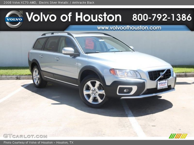 Electric Silver Metallic / Anthracite Black 2008 Volvo XC70 AWD