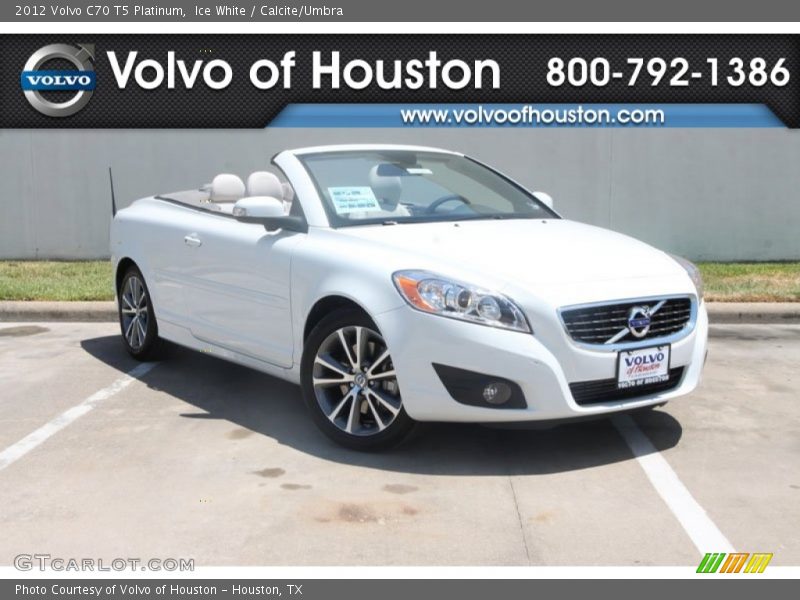 Ice White / Calcite/Umbra 2012 Volvo C70 T5 Platinum