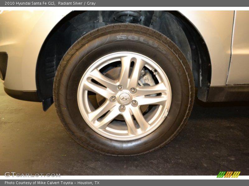 Radiant Silver / Gray 2010 Hyundai Santa Fe GLS