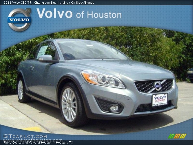 Chameleon Blue Metallic / Off Black/Blonde 2012 Volvo C30 T5