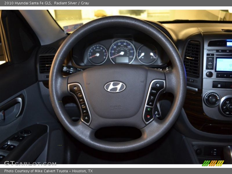 Radiant Silver / Gray 2010 Hyundai Santa Fe GLS