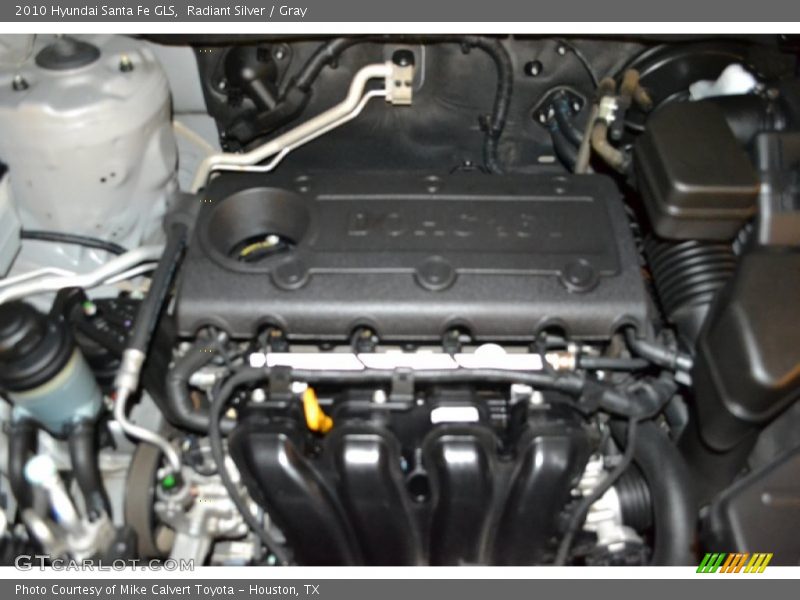 Radiant Silver / Gray 2010 Hyundai Santa Fe GLS