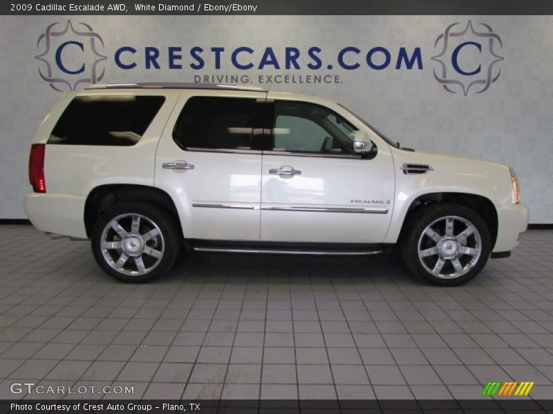White Diamond / Ebony/Ebony 2009 Cadillac Escalade AWD