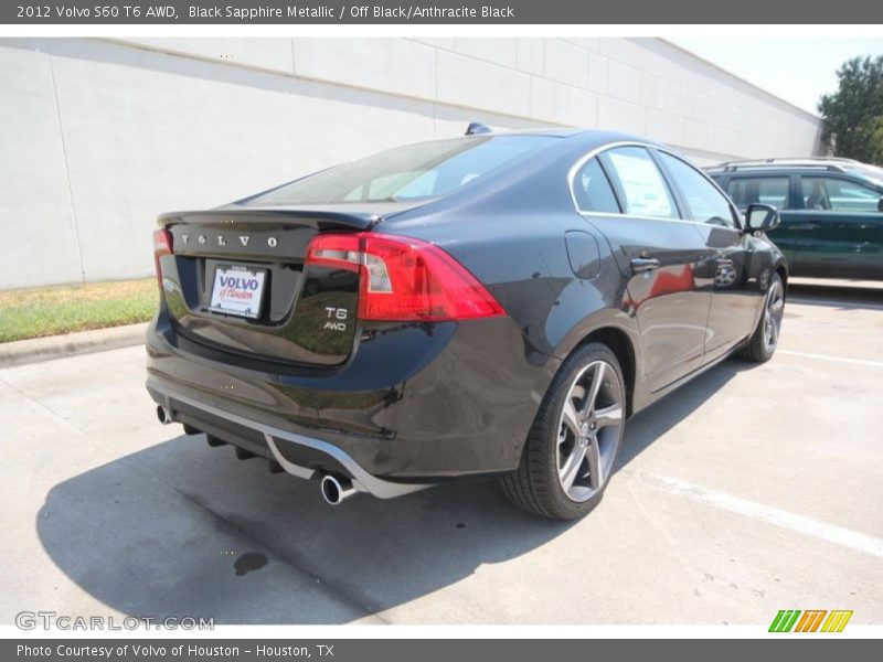 Black Sapphire Metallic / Off Black/Anthracite Black 2012 Volvo S60 T6 AWD