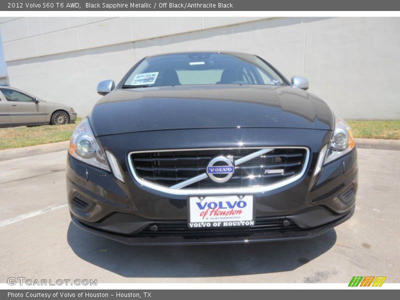 Black Sapphire Metallic / Off Black/Anthracite Black 2012 Volvo S60 T6 AWD