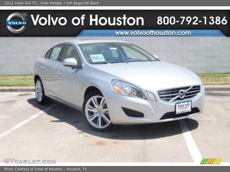 Silver Metallic / Soft Beige/Off Black 2012 Volvo S60 T5