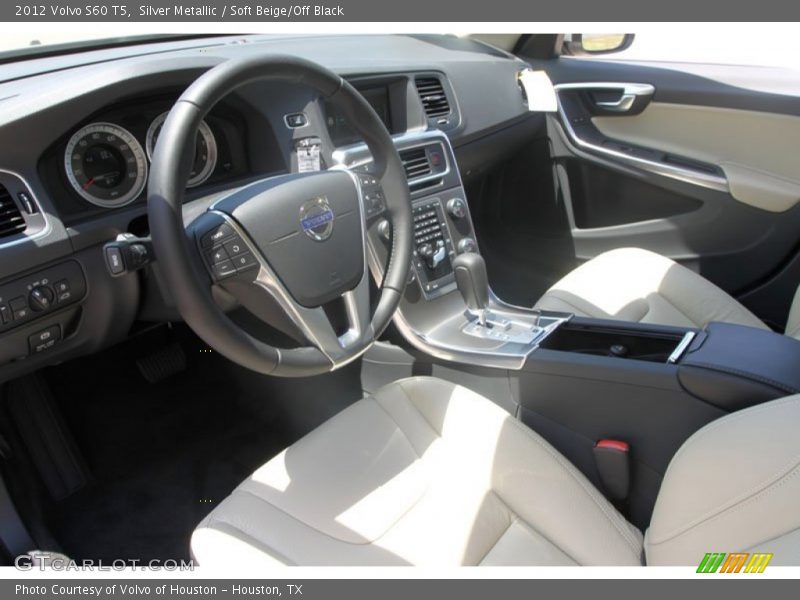 Silver Metallic / Soft Beige/Off Black 2012 Volvo S60 T5