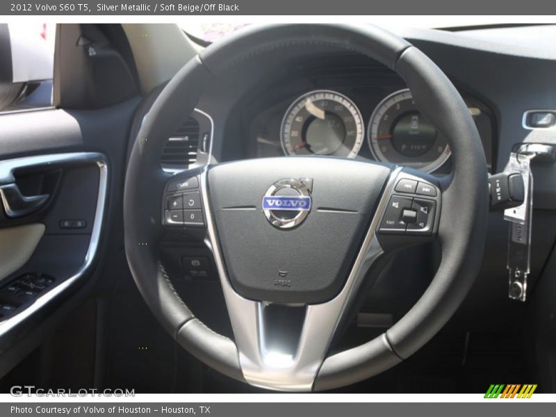 Silver Metallic / Soft Beige/Off Black 2012 Volvo S60 T5