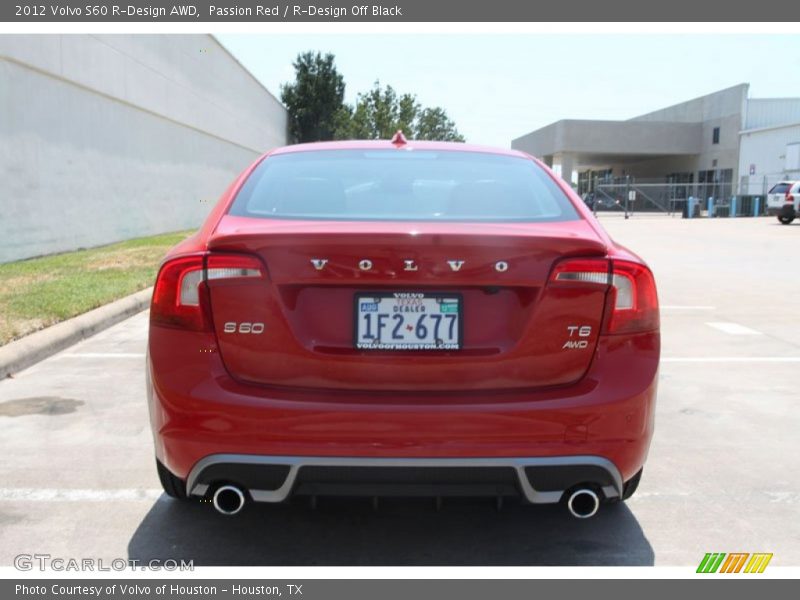 Passion Red / R-Design Off Black 2012 Volvo S60 R-Design AWD