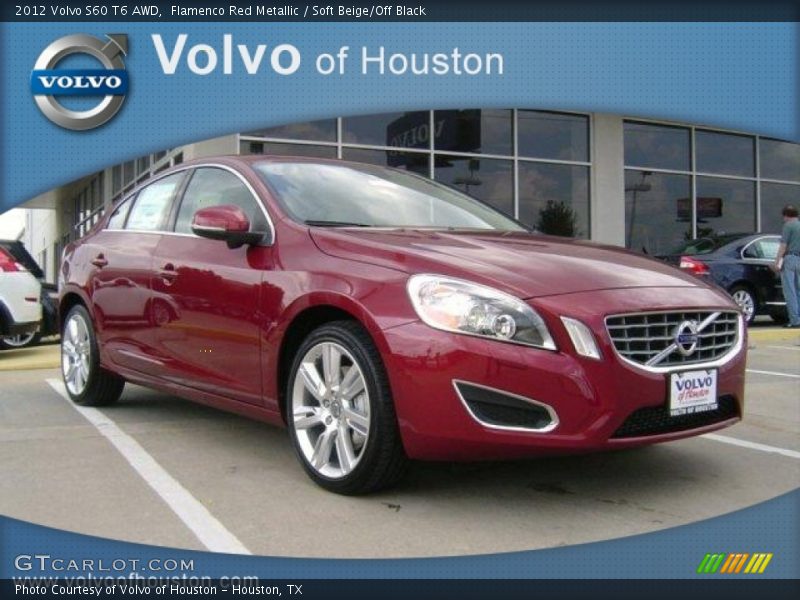 Flamenco Red Metallic / Soft Beige/Off Black 2012 Volvo S60 T6 AWD