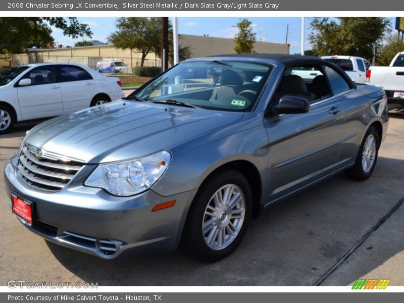 Silver Steel Metallic / Dark Slate Gray/Light Slate Gray 2008 Chrysler Sebring LX Convertible