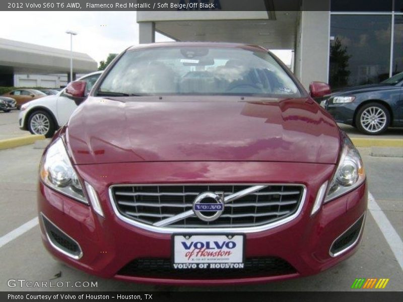 Flamenco Red Metallic / Soft Beige/Off Black 2012 Volvo S60 T6 AWD