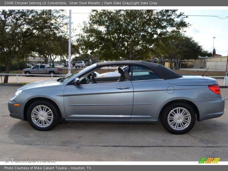 Silver Steel Metallic / Dark Slate Gray/Light Slate Gray 2008 Chrysler Sebring LX Convertible
