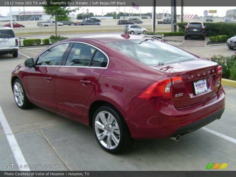 Flamenco Red Metallic / Soft Beige/Off Black 2012 Volvo S60 T6 AWD