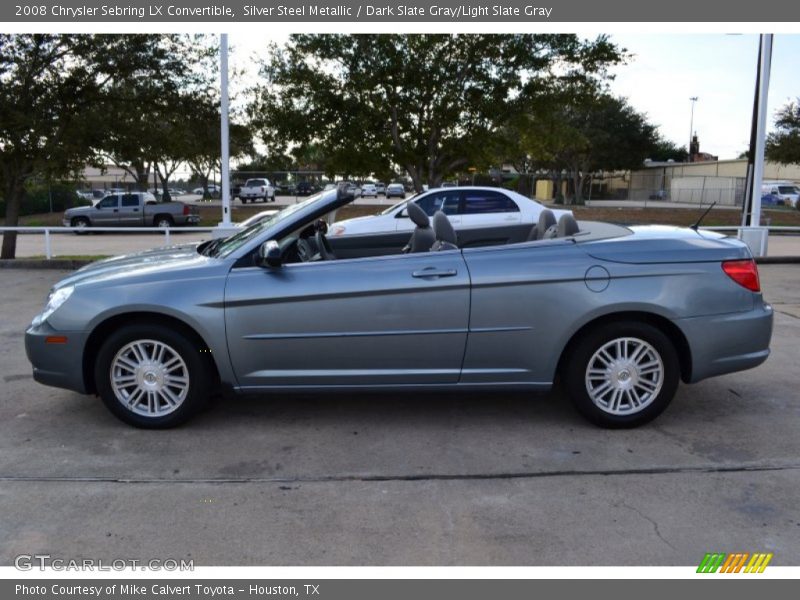 Silver Steel Metallic / Dark Slate Gray/Light Slate Gray 2008 Chrysler Sebring LX Convertible