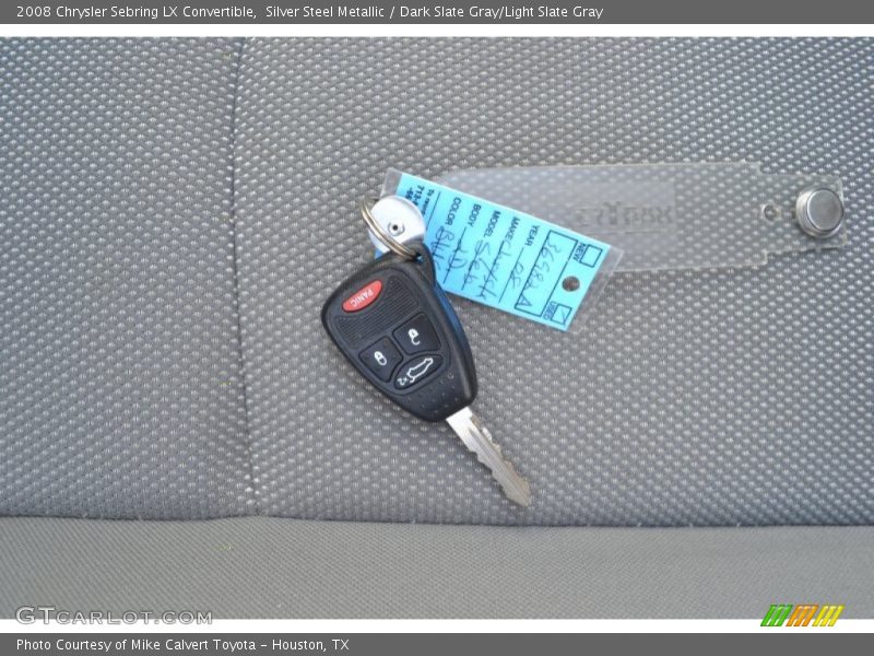Silver Steel Metallic / Dark Slate Gray/Light Slate Gray 2008 Chrysler Sebring LX Convertible