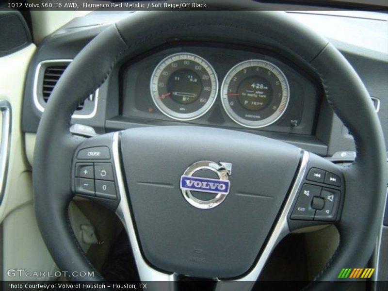 Flamenco Red Metallic / Soft Beige/Off Black 2012 Volvo S60 T6 AWD