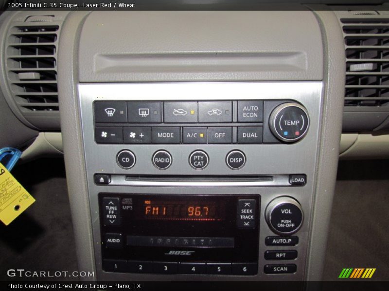 Laser Red / Wheat 2005 Infiniti G 35 Coupe