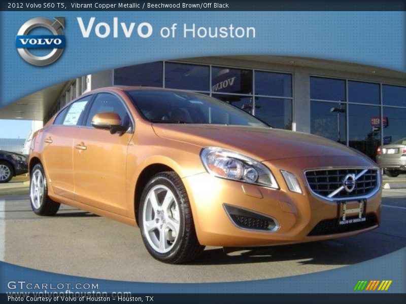 Vibrant Copper Metallic / Beechwood Brown/Off Black 2012 Volvo S60 T5