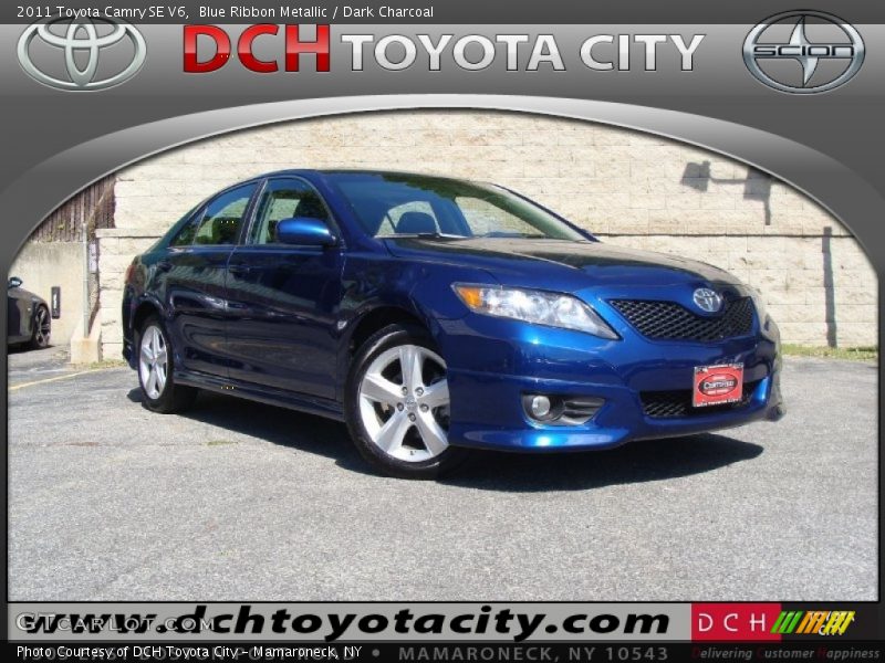 Blue Ribbon Metallic / Dark Charcoal 2011 Toyota Camry SE V6