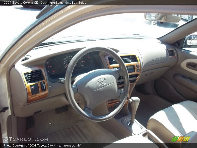 Cashmere Beige Metallic / Beige 1997 Toyota Corolla CE
