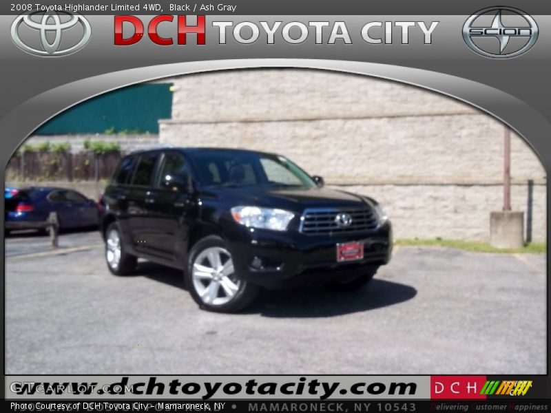 Black / Ash Gray 2008 Toyota Highlander Limited 4WD