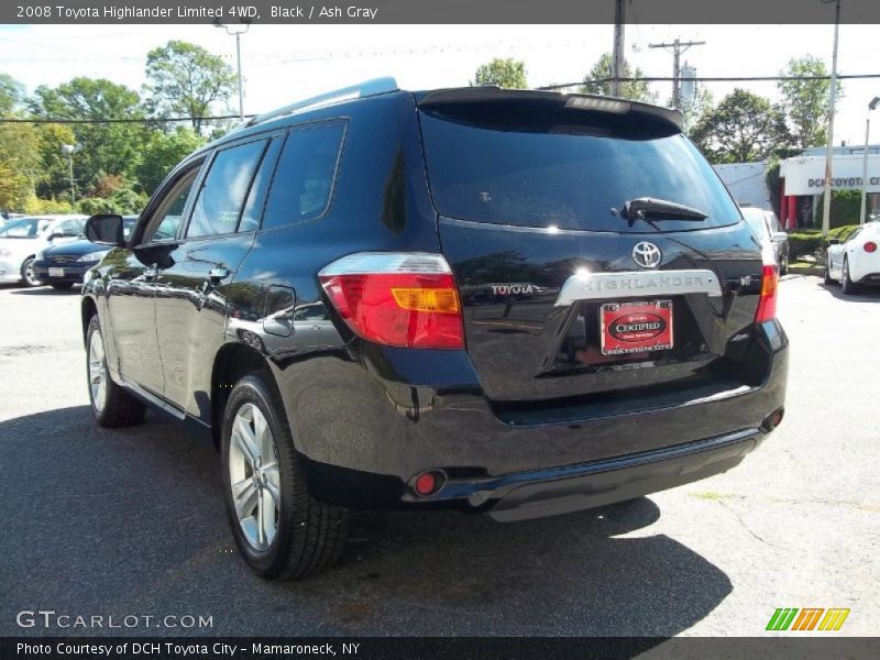Black / Ash Gray 2008 Toyota Highlander Limited 4WD