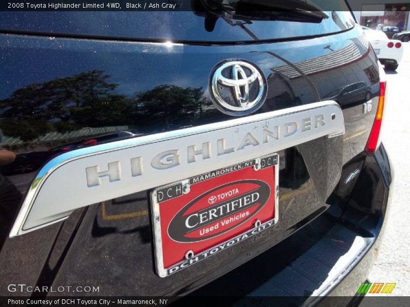 Black / Ash Gray 2008 Toyota Highlander Limited 4WD