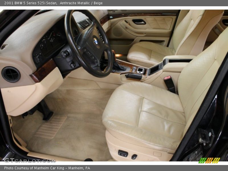 Anthracite Metallic / Beige 2001 BMW 5 Series 525i Sedan