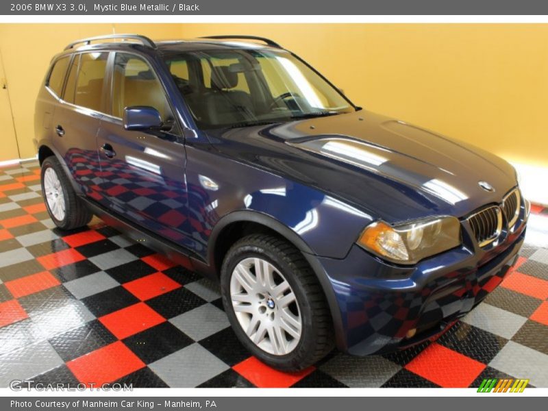 Mystic Blue Metallic / Black 2006 BMW X3 3.0i