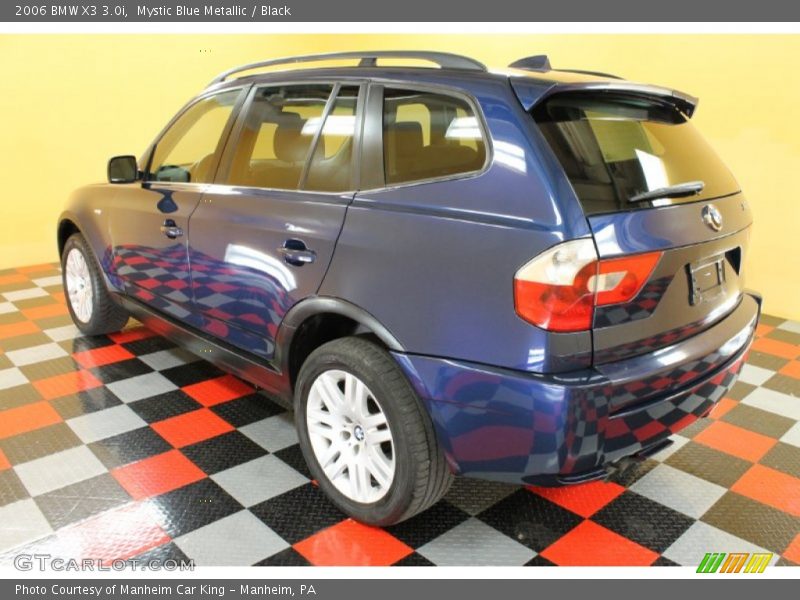 Mystic Blue Metallic / Black 2006 BMW X3 3.0i